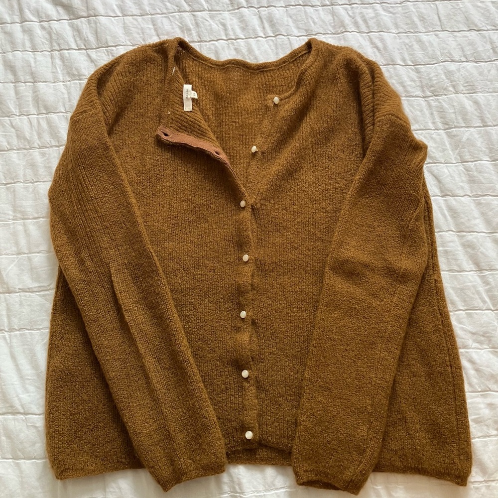 Sezane Caramel Gaspard Cardigan